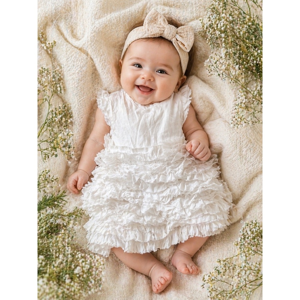 The Children's Place‎ Dress Cotton 6-9M Baby Excellent Cottagecore Coquette